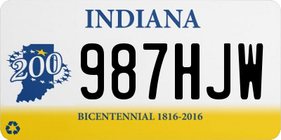 IN license plate 987HJW