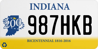 IN license plate 987HKB