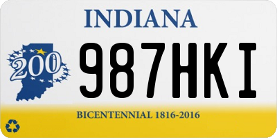 IN license plate 987HKI