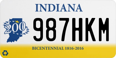 IN license plate 987HKM