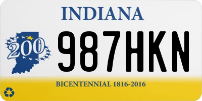 IN license plate 987HKN