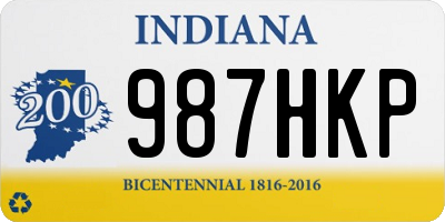 IN license plate 987HKP