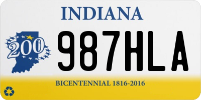 IN license plate 987HLA