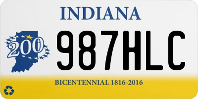IN license plate 987HLC
