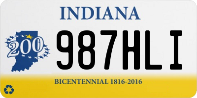 IN license plate 987HLI