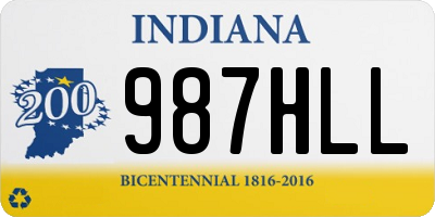 IN license plate 987HLL