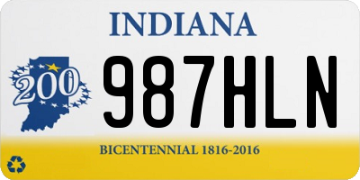 IN license plate 987HLN