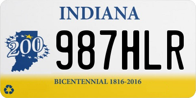 IN license plate 987HLR