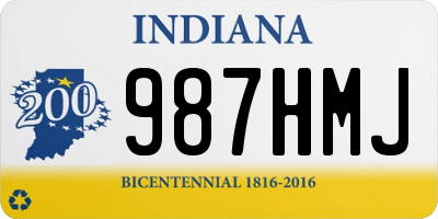 IN license plate 987HMJ