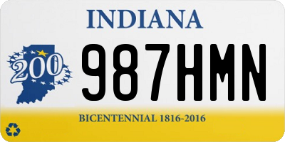 IN license plate 987HMN