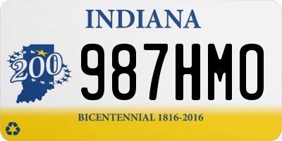 IN license plate 987HMO