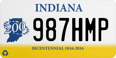 IN license plate 987HMP