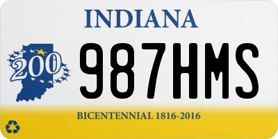 IN license plate 987HMS