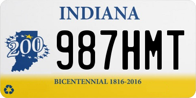 IN license plate 987HMT