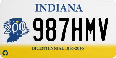 IN license plate 987HMV