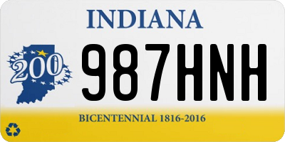 IN license plate 987HNH