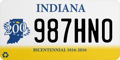 IN license plate 987HNO