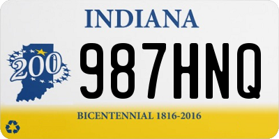 IN license plate 987HNQ