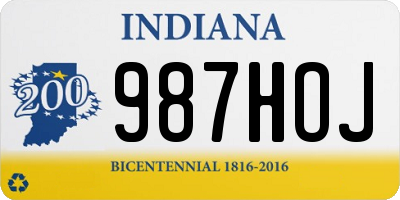 IN license plate 987HOJ