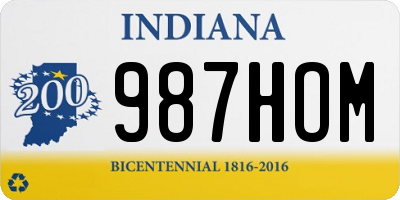 IN license plate 987HOM