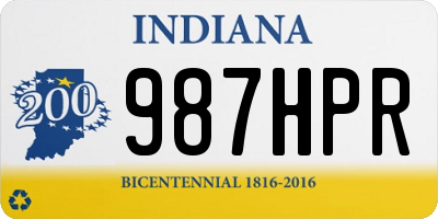 IN license plate 987HPR