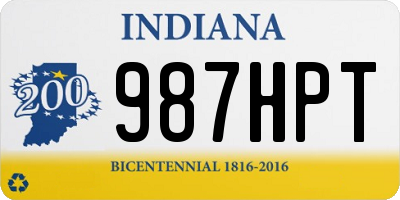 IN license plate 987HPT