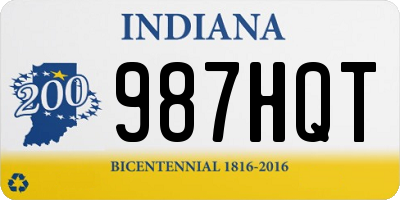 IN license plate 987HQT