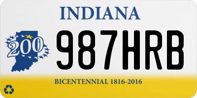 IN license plate 987HRB