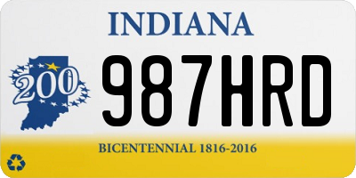 IN license plate 987HRD