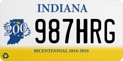 IN license plate 987HRG