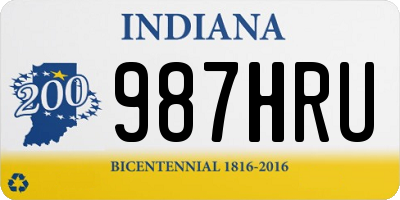 IN license plate 987HRU