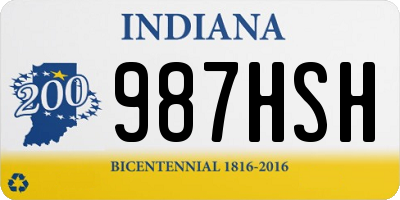 IN license plate 987HSH