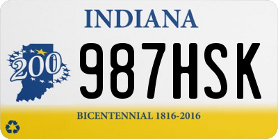 IN license plate 987HSK