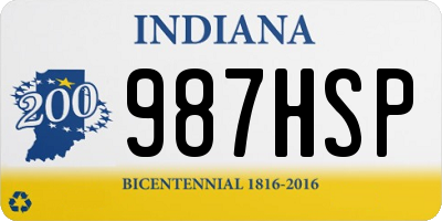 IN license plate 987HSP