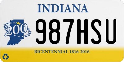 IN license plate 987HSU