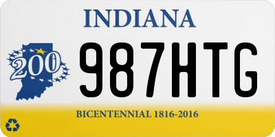 IN license plate 987HTG