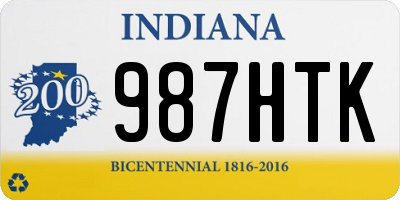 IN license plate 987HTK