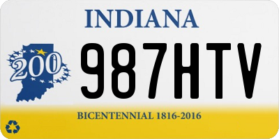 IN license plate 987HTV