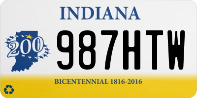 IN license plate 987HTW