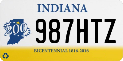 IN license plate 987HTZ