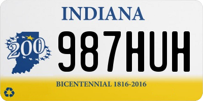IN license plate 987HUH