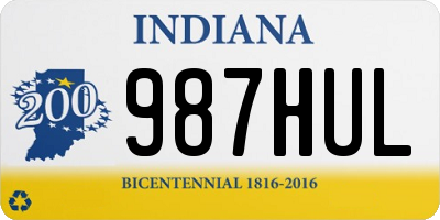 IN license plate 987HUL