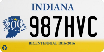 IN license plate 987HVC