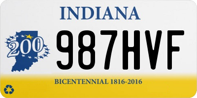 IN license plate 987HVF