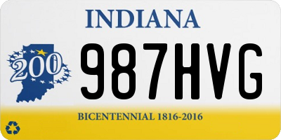 IN license plate 987HVG