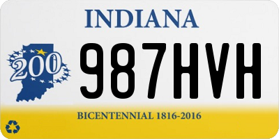 IN license plate 987HVH