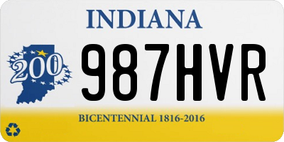 IN license plate 987HVR