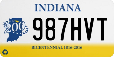 IN license plate 987HVT