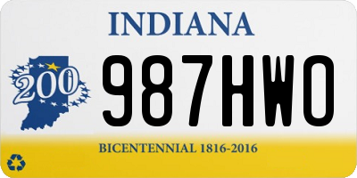 IN license plate 987HWO