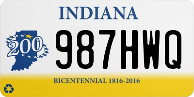 IN license plate 987HWQ
